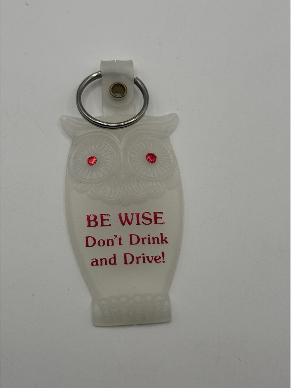 Vintage Keychain JIM FISCHER AMOCO/RYDER Key Ring “Don’t Drink & Drive” Glow Fob
